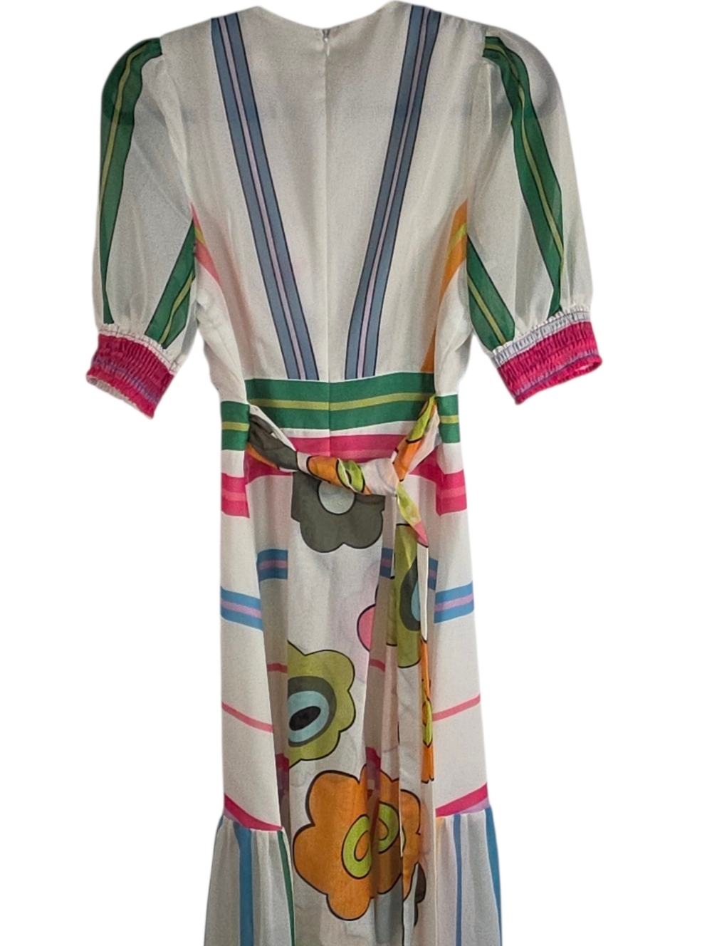L'ATISTE White Dress with Pink Accent - Picture 5 of 12